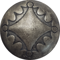Last Ones, Rustic Dark Four Directions 1.25" Concho Style Shank Back Button #SW-47