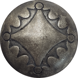 Last Ones, Rustic Dark Four Directions 1.25" Concho Style Shank Back Button #SW-47