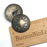 Rustic Dark Four Directions 1.25" Concho Style Shank Back Button #SW-47