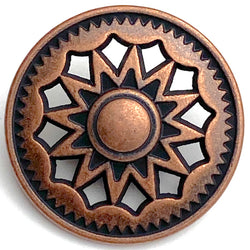 Copper Stars, Kites + Gears Cut-Out Button, 7/8" / 22mm  #SWC-130