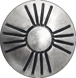 Sun Zia Concho 3/4" Nickel Silver, Screw Back, #SW-81