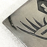 SALE, Vintage Sterling Silver Belt Buckle, Willie Yazzie Wild Eyes or Bear Claws, Navajo  #MV-31