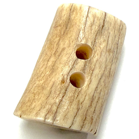 Genuine Antler Button/Toggle 1" x 5/8" - 15/16" Light Browns/Taupes Mostly THICKER  #SK-002