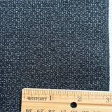 LARGE FULL BOLT of Vintage Black/Blues Thick Silk Kasuri Tsumugi, Japan, 15" Wide, 22+ yards #568
