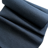 LARGE FULL BOLT of Vintage Black/Blues Thick Silk Kasuri Tsumugi, Japan, 15" Wide, 22+ yards #568