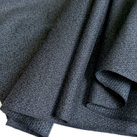 LARGE FULL BOLT of Vintage Black/Blues Thick Silk Kasuri Tsumugi, Japan, 15" Wide, 22+ yards #568