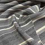 Meandering Through Strata, Tango Chirimen Vintage Komon Kimono Silk Stripe Print from Japan By the Yard  #569