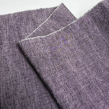 Slubby Purple/Black Yuki Tsumugi Vintage Handwoven Kimono Silk from Japan By the Yard   #844