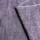 Slubby Purple/Black Yuki Tsumugi Vintage Handwoven Kimono Silk from Japan By the Yard   #844