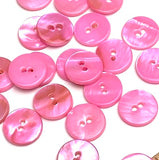 Pink Shell  7/16", Pack of 30 Buttons,  11.5mm, #LP-131