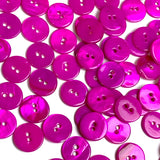 Magenta Dark Pink Shell  7/16", Pack of 30 Buttons,  11.5mm, #LP-132