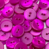 Magenta Dark Pink Shell  7/16", Pack of 30 Buttons,  11.5mm, #LP-132