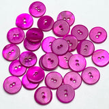Magenta Dark Pink Shell  7/16", Pack of 30 Buttons,  11.5mm, #LP-132