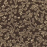 Brown/Khaki Tiny Floral Print Vintage Kimono Silk Crepe from Japan By the Yard   #845