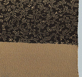 Brown/Khaki Tiny Floral Print Vintage Kimono Silk Crepe from Japan By the Yard   #845