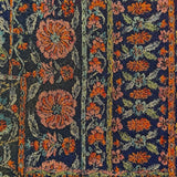 Ornate Florals Vintage Kimono Chirimen Intense Hand-Painted Crepe Silk from Japan By the Yard   #848