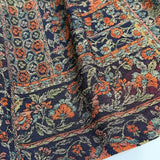 Ornate Florals Vintage Kimono Chirimen Intense Hand-Painted Crepe Silk from Japan By the Yard   #848