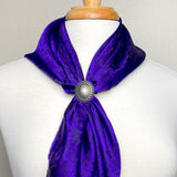 Running Low, Hyacinth Purple Silk Baroque Jacquard, 45" Wide By the Yard. #613