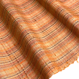 Butternut Rainbow Slubby-Textured Handwoven Tsumugi Kimono Silk from Japan By the Yard, #530