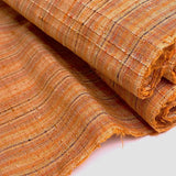 Butternut Rainbow Slubby-Textured Handwoven Tsumugi Kimono Silk from Japan By the Yard, #530