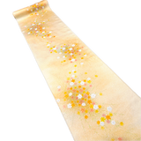 Golden Light Floral Bouquet Print, Vintage Lustrous Kimono Silk from Japan By the Yard   #849