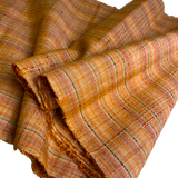 Butternut Rainbow Slubby-Textured Handwoven Tsumugi Kimono Silk from Japan By the Yard, #530