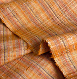 Butternut Rainbow Slubby-Textured Handwoven Tsumugi Kimono Silk from Japan By the Yard, #530