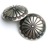 Re-Stocked, Southwest Sunflower Button, Nickel Silver w. Shank Back, 5/8",  #SW-228