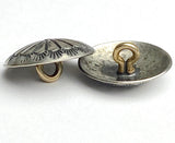 Re-Stocked, Southwest Sunflower Button, Nickel Silver w. Shank Back, 5/8",  #SW-228