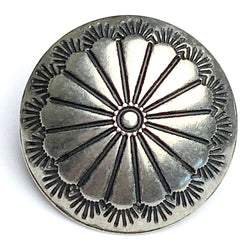Re-Stocked, Southwest Sunflower Button, Nickel Silver w. Shank Back, 5/8",  #SW-228