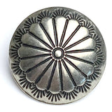 Re-Stocked, Southwest Sunflower Button, Nickel Silver w. Shank Back, 5/8",  #SW-228