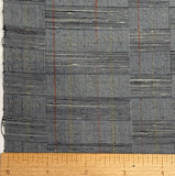 Gray Grid-Tweed-Like Geometry Masterpiece Kimono Silk from Japan By the Yard, #531