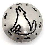 Coyote/Howling Wolf Button Shank Back 3/4"  #SW-231