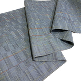 Gray Grid-Tweed-Like Geometry Masterpiece Kimono Silk from Japan By the Yard, #531