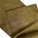 Olive-Brown Pine Needles, Seeds and Sap Print, Vintage Kimono Silk from Japan By the Yard   #851