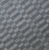 Gray Grid-Tweed-Like Geometry Masterpiece Kimono Silk from Japan By the Yard, #531