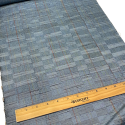 Gray Grid-Tweed-Like Geometry Masterpiece Kimono Silk from Japan By the Yard, #531