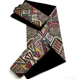 Maroon, Black, and Gold Obi, Heavy Thick Silk and Metallic from Japan #532