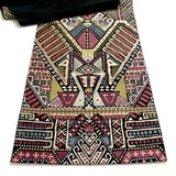 Maroon, Black, and Gold Obi, Heavy Thick Silk and Metallic from Japan #532