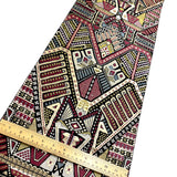 Maroon, Black, and Gold Obi, Heavy Thick Silk and Metallic from Japan #532
