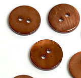 Brown River Shell 5/8" 2-Hole Button, Slightly Coppery, Pack of 8  #SK-1769-BR