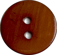 Brown River Shell 5/8" 2-Hole Button, Slightly Coppery, Pack of 8  #SK-1769-BR