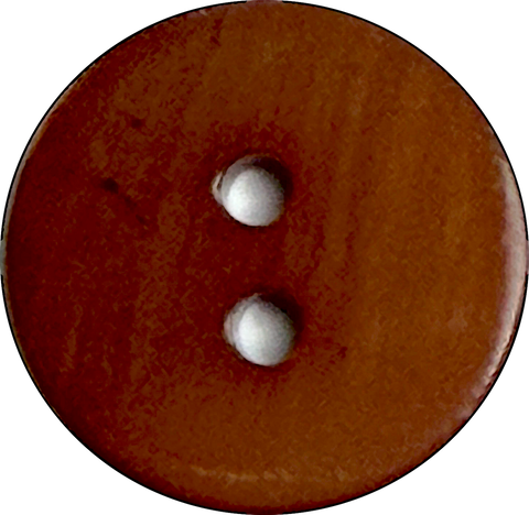 Brown River Shell 5/8" 2-Hole Button, Slightly Coppery, Pack of 8  #SK-1769-BR