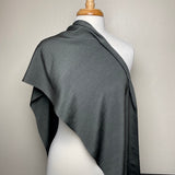 Liquid Drape Subtle Crinkle Vintage Kimono Silk from Japan, Olive Gray, By the Yard #535