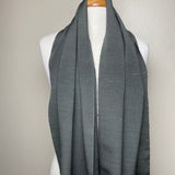 Liquid Drape Subtle Crinkle Vintage Kimono Silk from Japan, Olive Gray, By the Yard #535