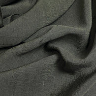 Liquid Drape Subtle Crinkle Vintage Kimono Silk from Japan, Olive Gray, By the Yard #535