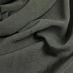 Liquid Drape Subtle Crinkle Vintage Kimono Silk from Japan, Olive Gray, By the Yard #535