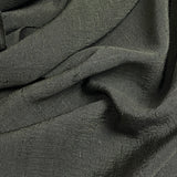 Liquid Drape Subtle Crinkle Vintage Kimono Silk from Japan, Olive Gray, By the Yard #535