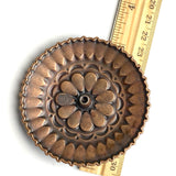 Re-Stocked, Extra Large, Forty-One Turquoise Flower Antique Copper Concho 3" Screw Back  #SWH-137