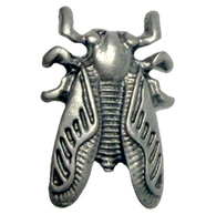 Running Low, Bee Button, Silver Metal 3/4" Shank Back  #SWC-54